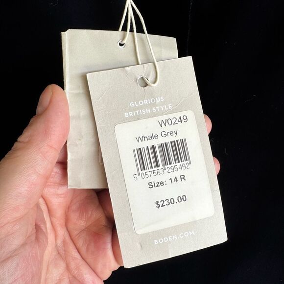 Boden Adora Velvet Shift Dress Navy Blue Size 14 - Picture 11 of 12